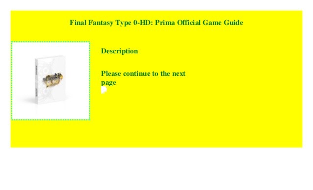 world of final fantasy guide pdf download